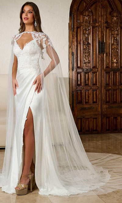 Rachel Allan RB3186 - Sleeveless Embroidered Bridal Gown Bridal Dresses 0 / Ivory
