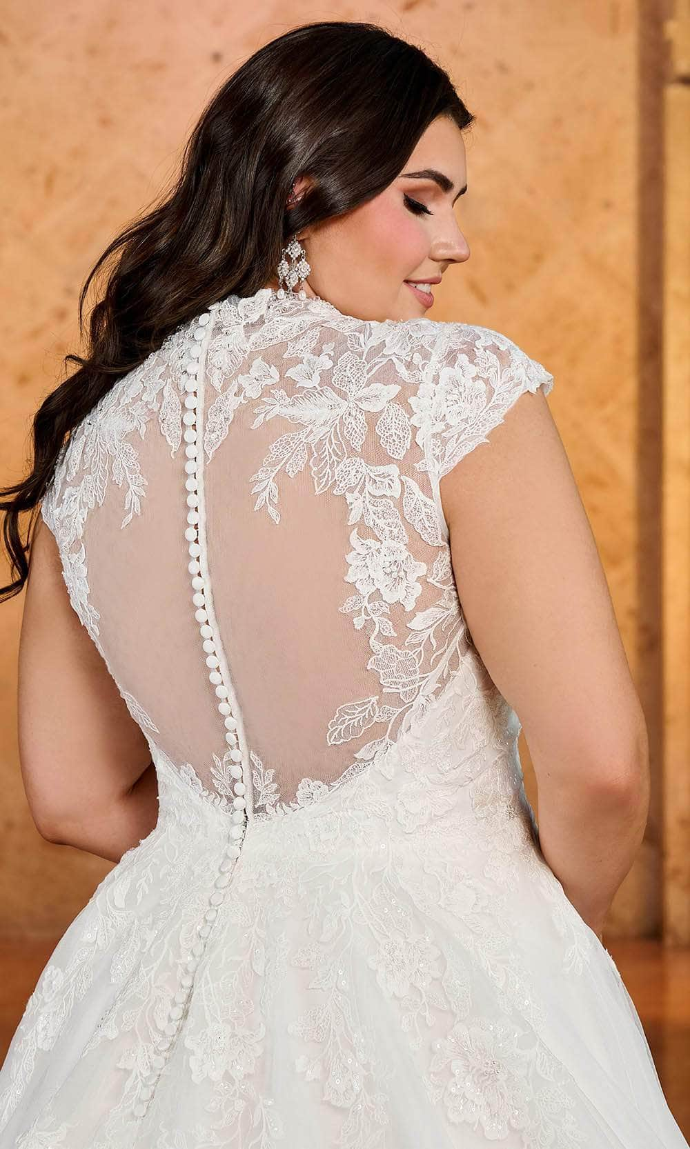 Rachel Allan RB3193 - Cap Sleeve Lace Bridal Gown