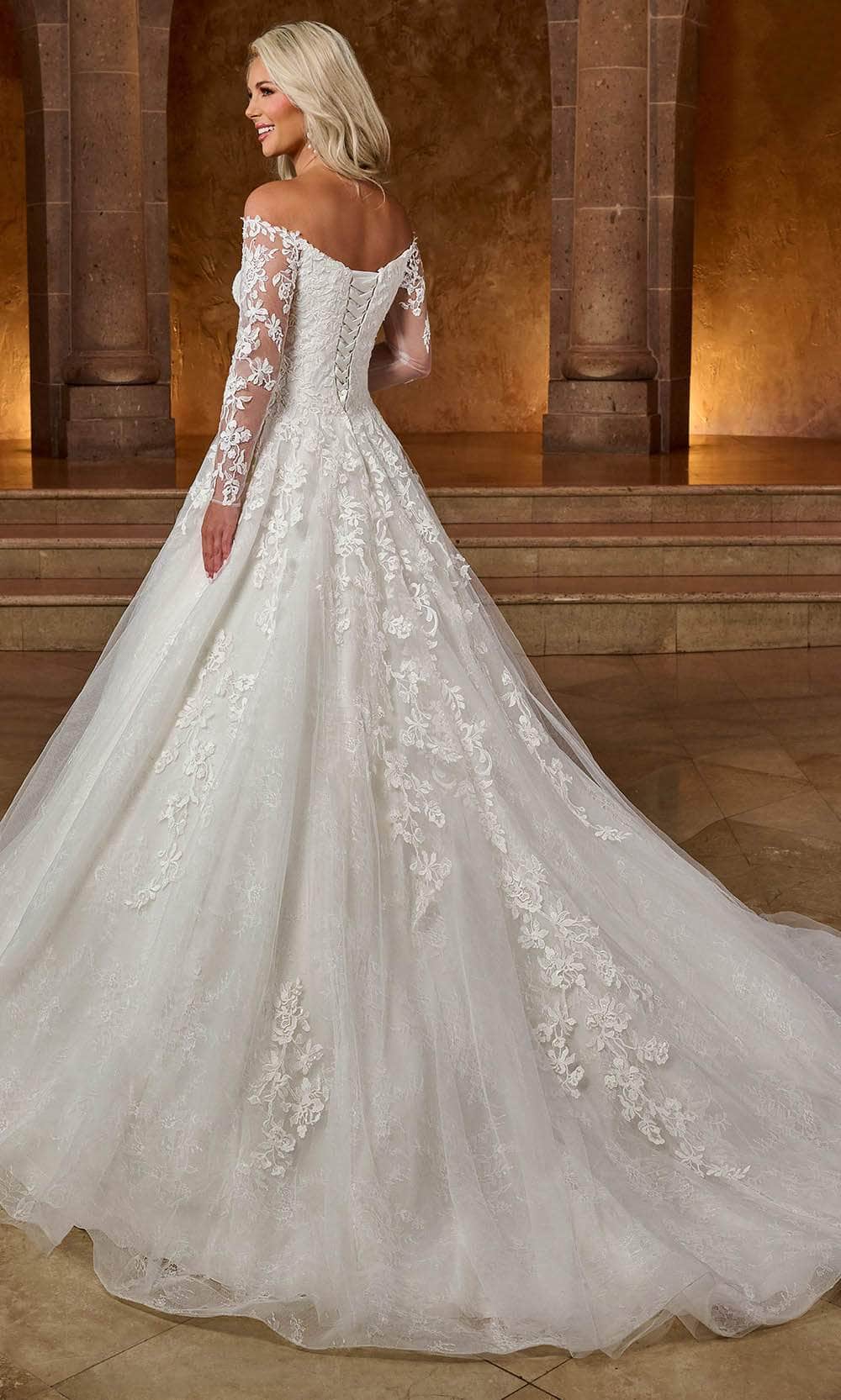 Rachel Allan RB3196 - Long Sleeve Illusion Bridal Gown