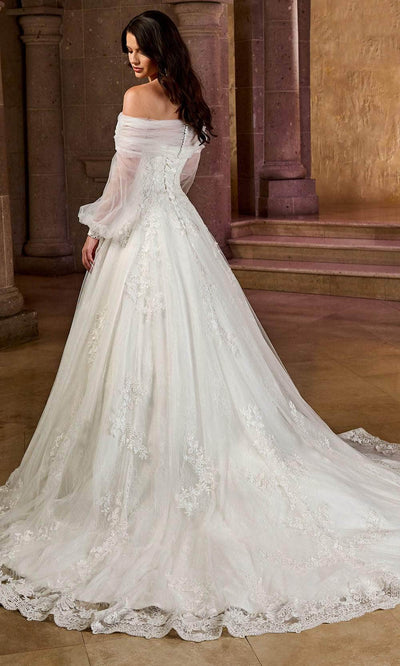Rachel Allan RB4162 - Beaded Lace Appliqued Bridal Gown