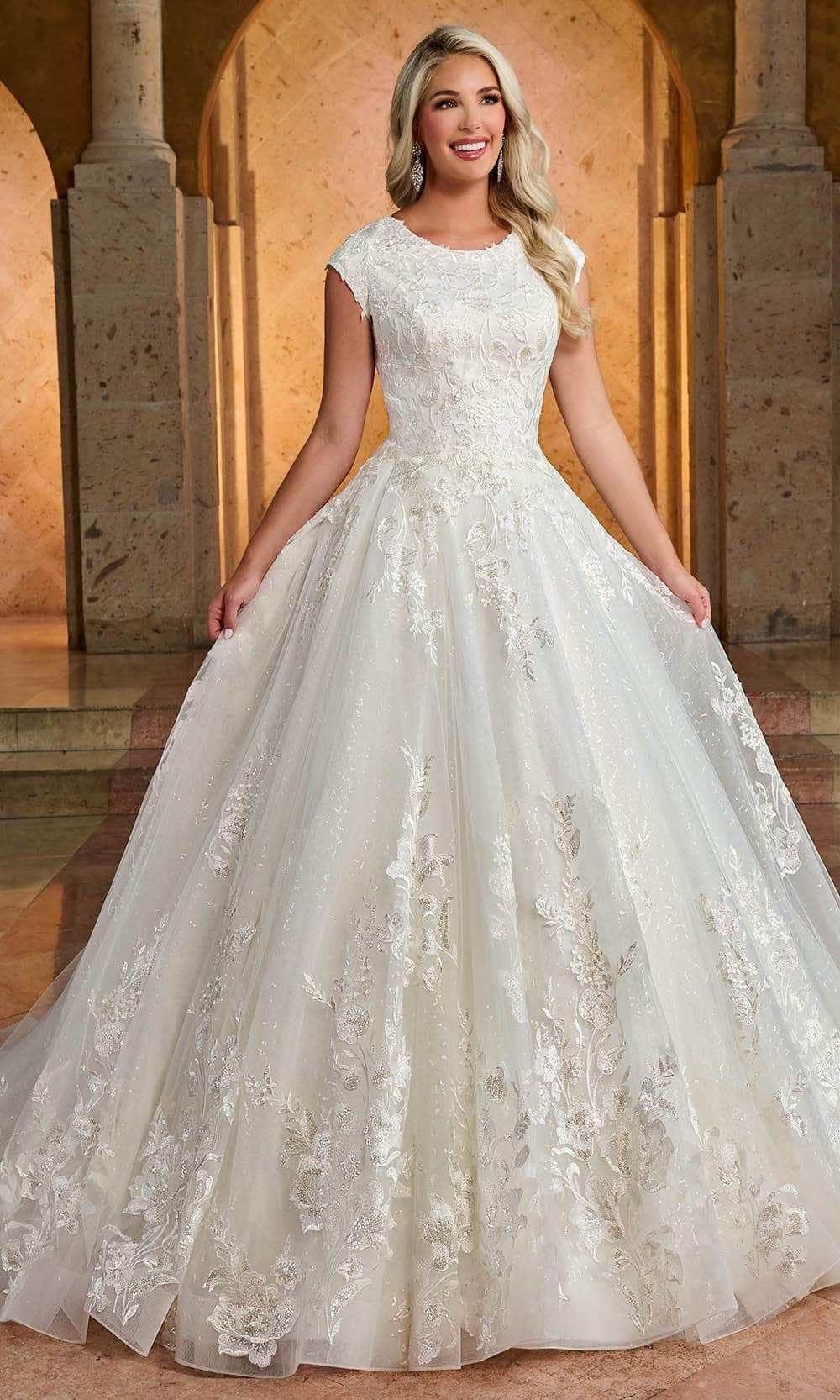 Rachel Allan RB4166 - Scoop Embroidered Bridal Gown