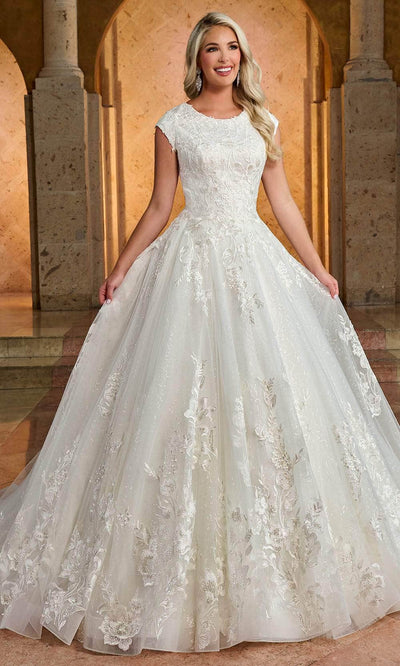Rachel Allan RB4166 - Scoop Embroidered Bridal Gown
