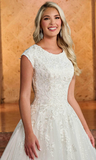 Rachel Allan RB4166 - Scoop Embroidered Bridal Gown