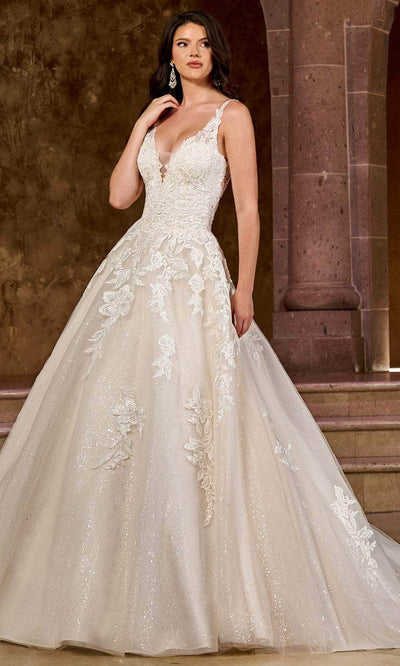Rachel Allan RB5037 - Scoop Back Glitter Bridal Gown