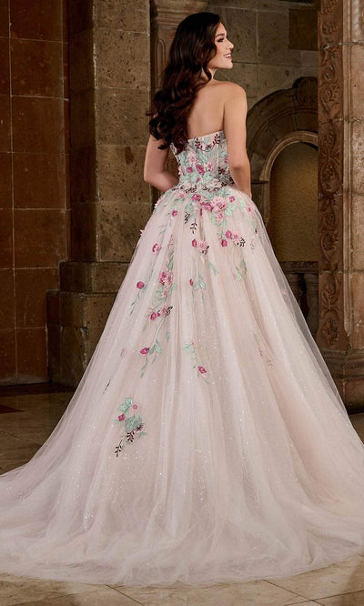 Rachel Allan RB5053 - Strapless Embroidered Gown