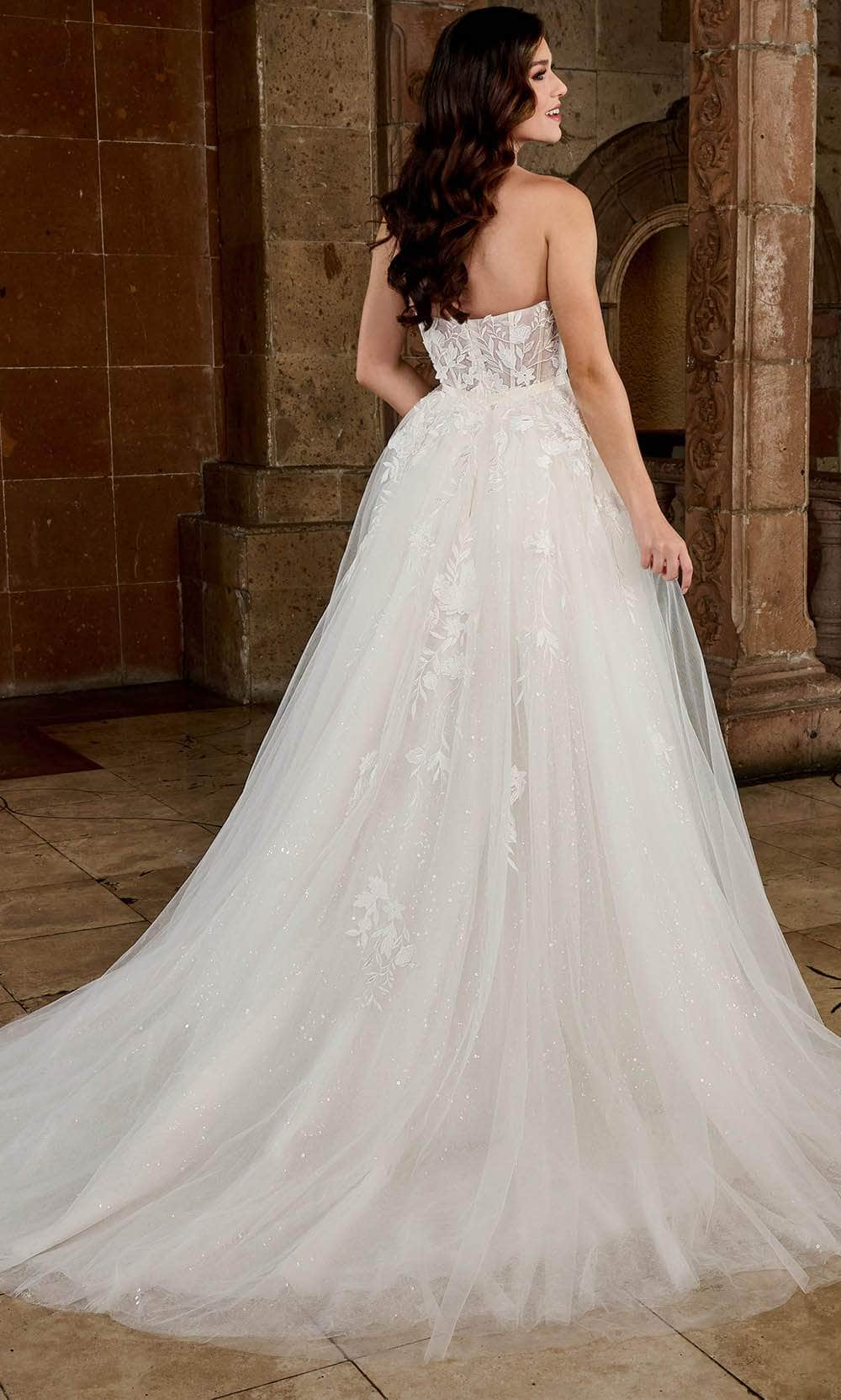 Rachel Allan RB5053 - Strapless Embroidered Gown