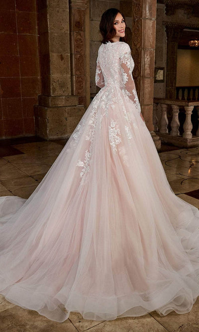 Rachel Allan RB5055 - Bateau Neck Embroidered Gown