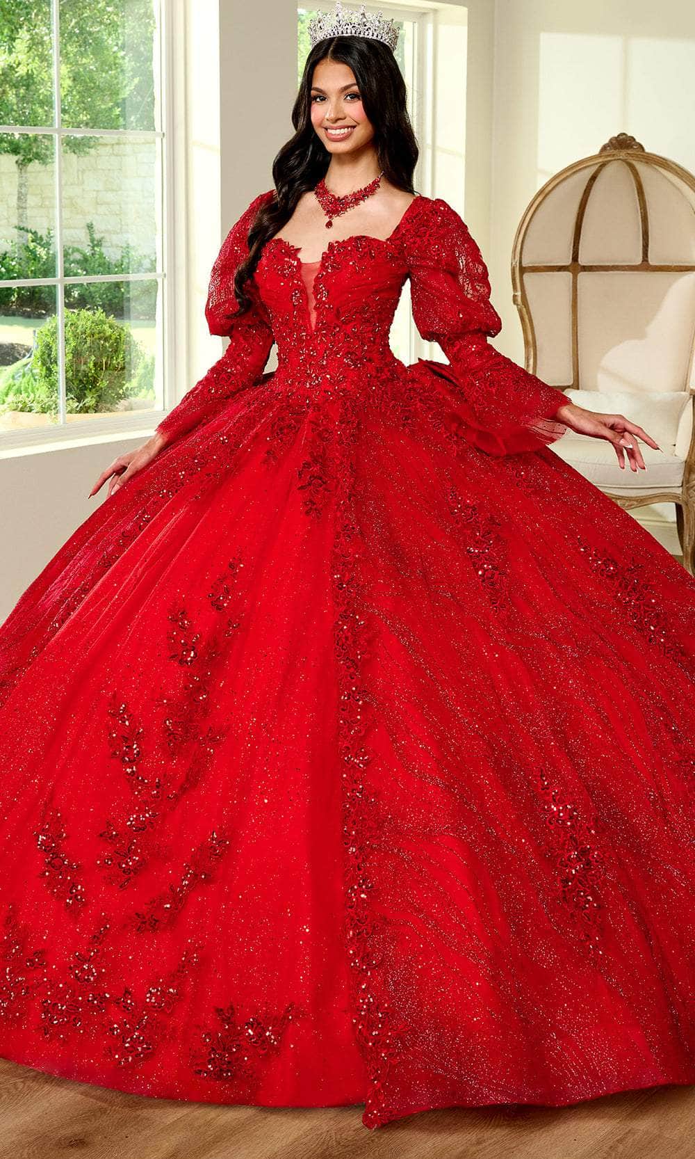 Rachel Allan RQ1135 - Sweetheart Embroidered Ballgown Ball Gowns 0 / Red