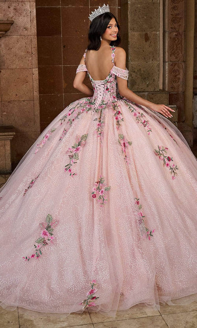 Rachel Allan RQ2185 - Cold Shoulder Embroidered Ballgown