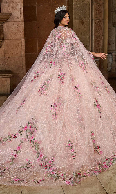 Rachel Allan RQ2185 - Cold Shoulder Embroidered Ballgown