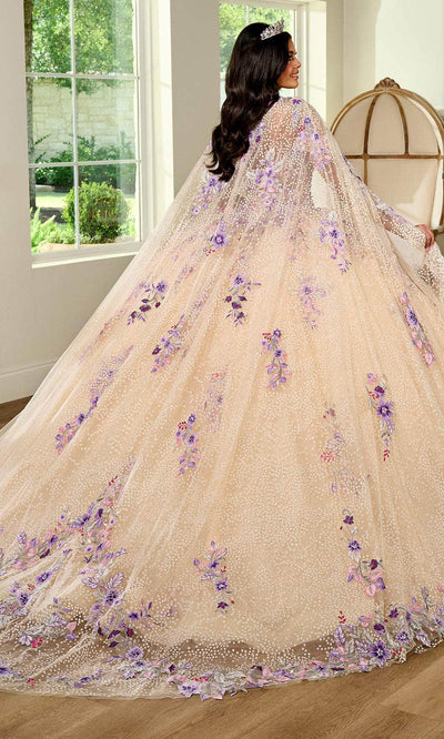 Rachel Allan RQ2185 - Cold Shoulder Embroidered Ballgown