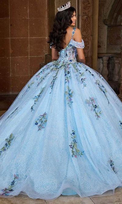Rachel Allan RQ2185 - Cold Shoulder Embroidered Ballgown