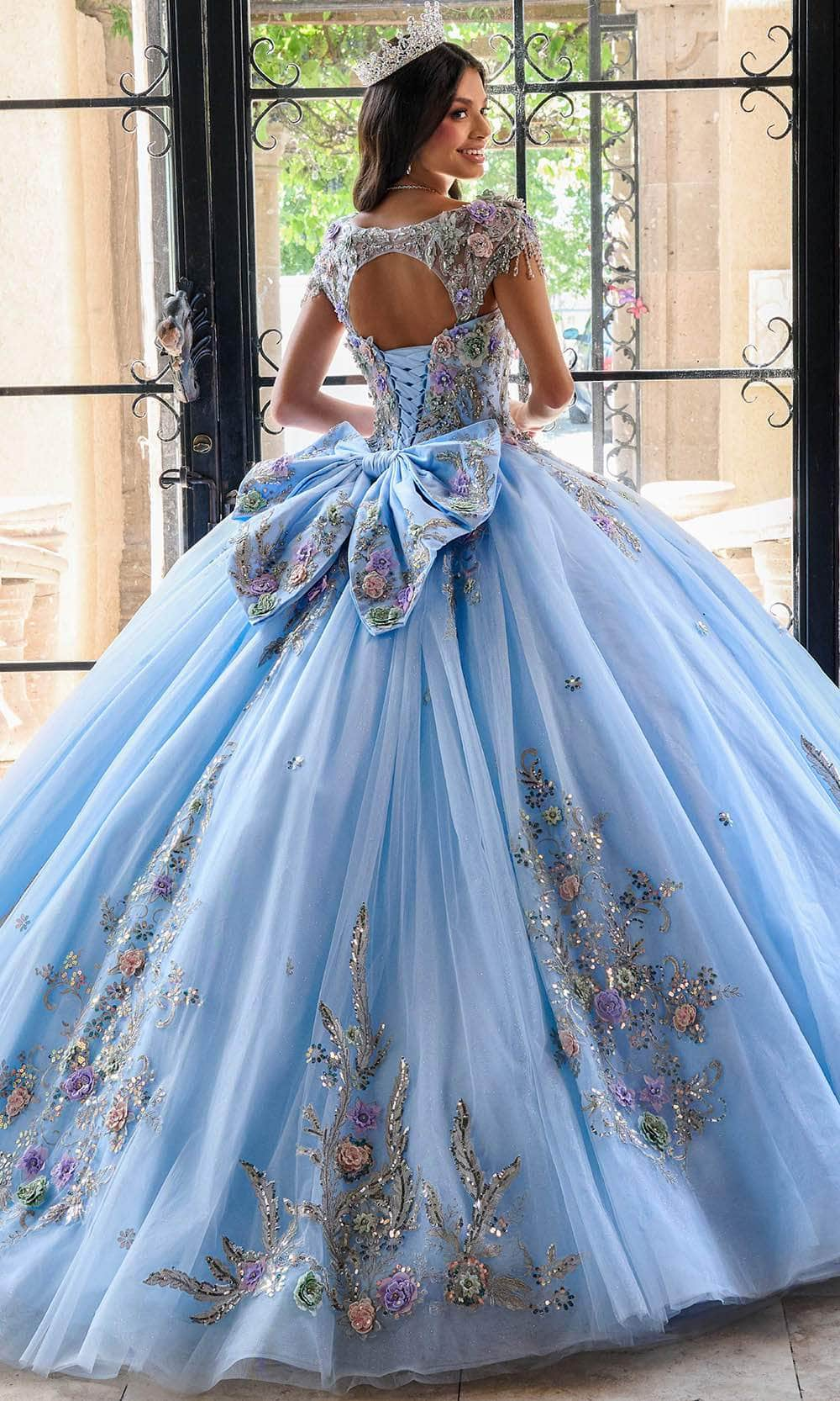 Rachel Allan RQ3126 - 3D Floral Embellished Sweetheart Neck Ballgown