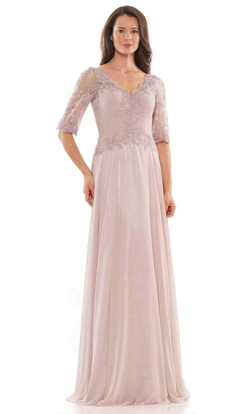 Rina Di Montella RD2760 - Embroidered A-Line Formal Dress Special Occasion Dress 6 / Dusty Rose