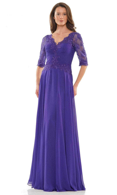 Rina Di Montella RD2760 - Embroidered A-Line Formal Dress Special Occasion Dress 6 / Purple