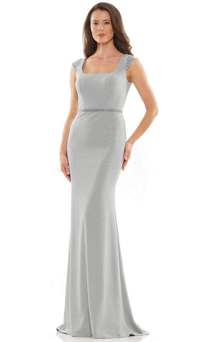 Rina Di Montella RD2762 - Cap Sleeve Square Neck Long Dress Special Occasion Dress 4 / Seaglass