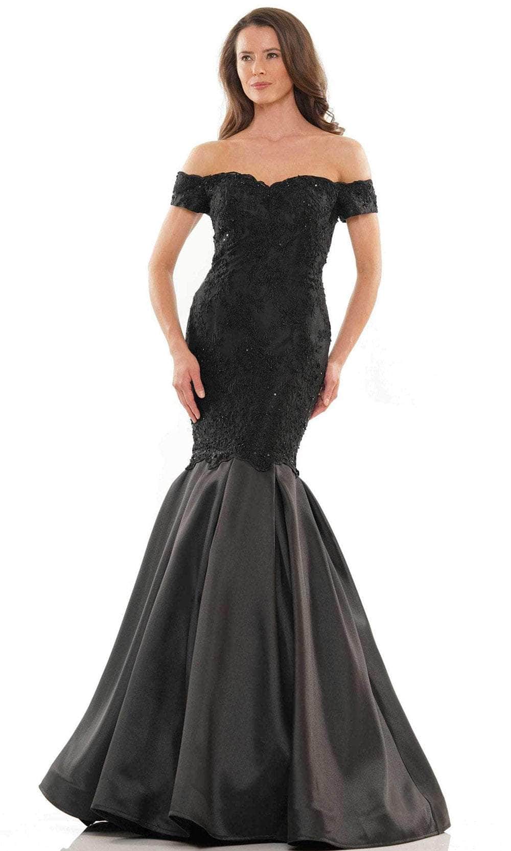 Rina Di Montella RD2783 - Scalloped Lace Evening Dress Special Occasion Dress 4 / Black