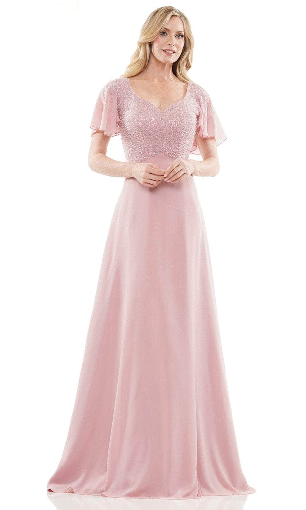 Rina di Montella RD2907 - A-Line Gown 8 / Rose Pink