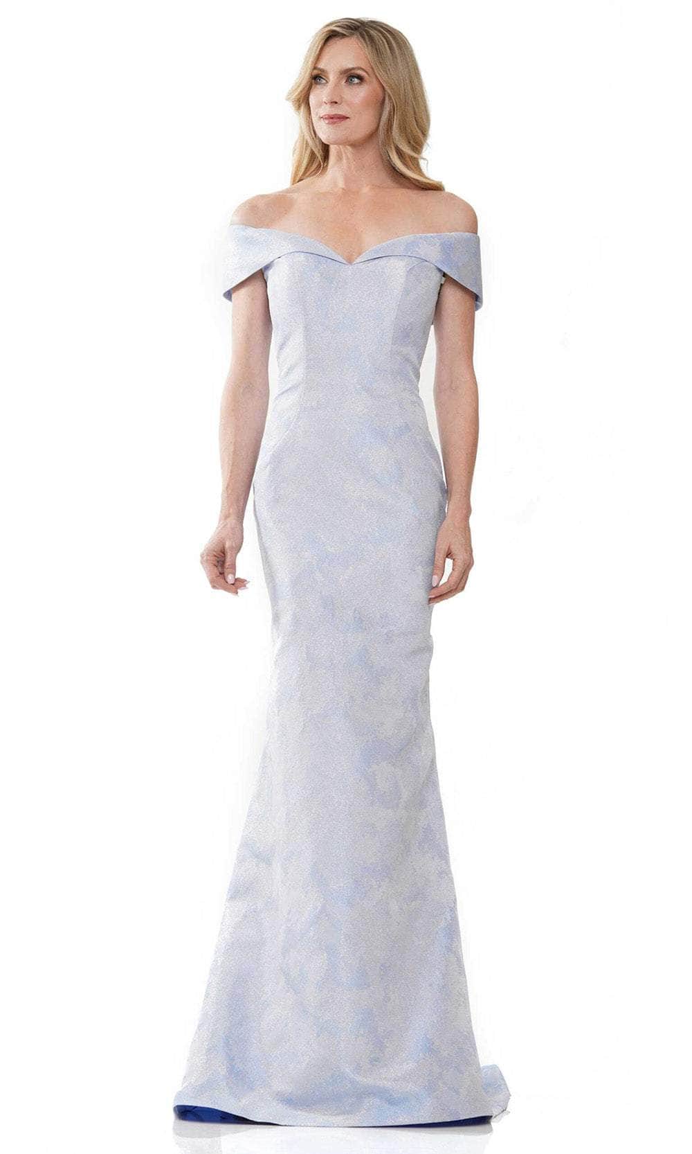 Rina di Montella RD2937 - Off Shoulder Gown 10 / Light Blue