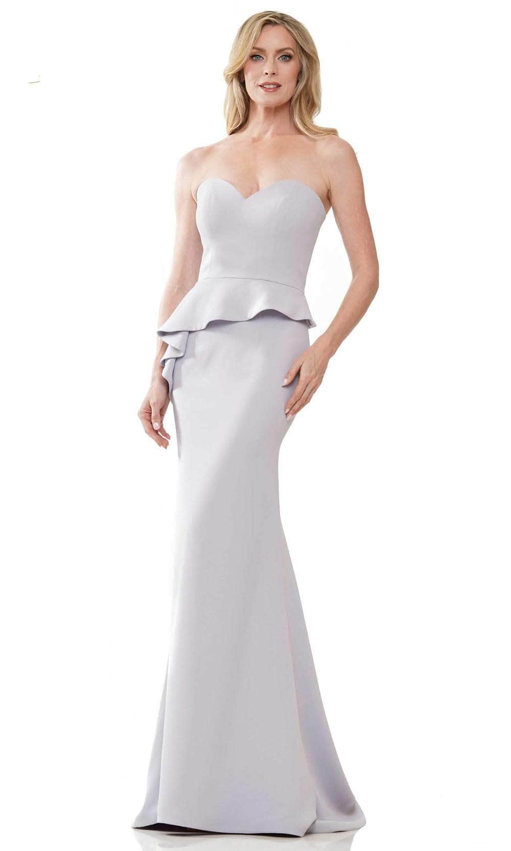 Rina di Montella RD2948 - Peplum Gown 12 / Silver