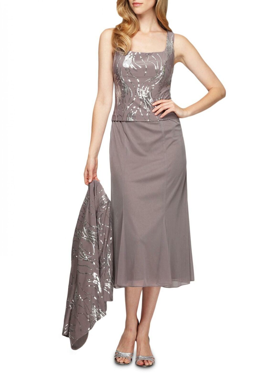 Alex Evenings - 196267SC Two Piece Suit and Skirt Sequined Attire