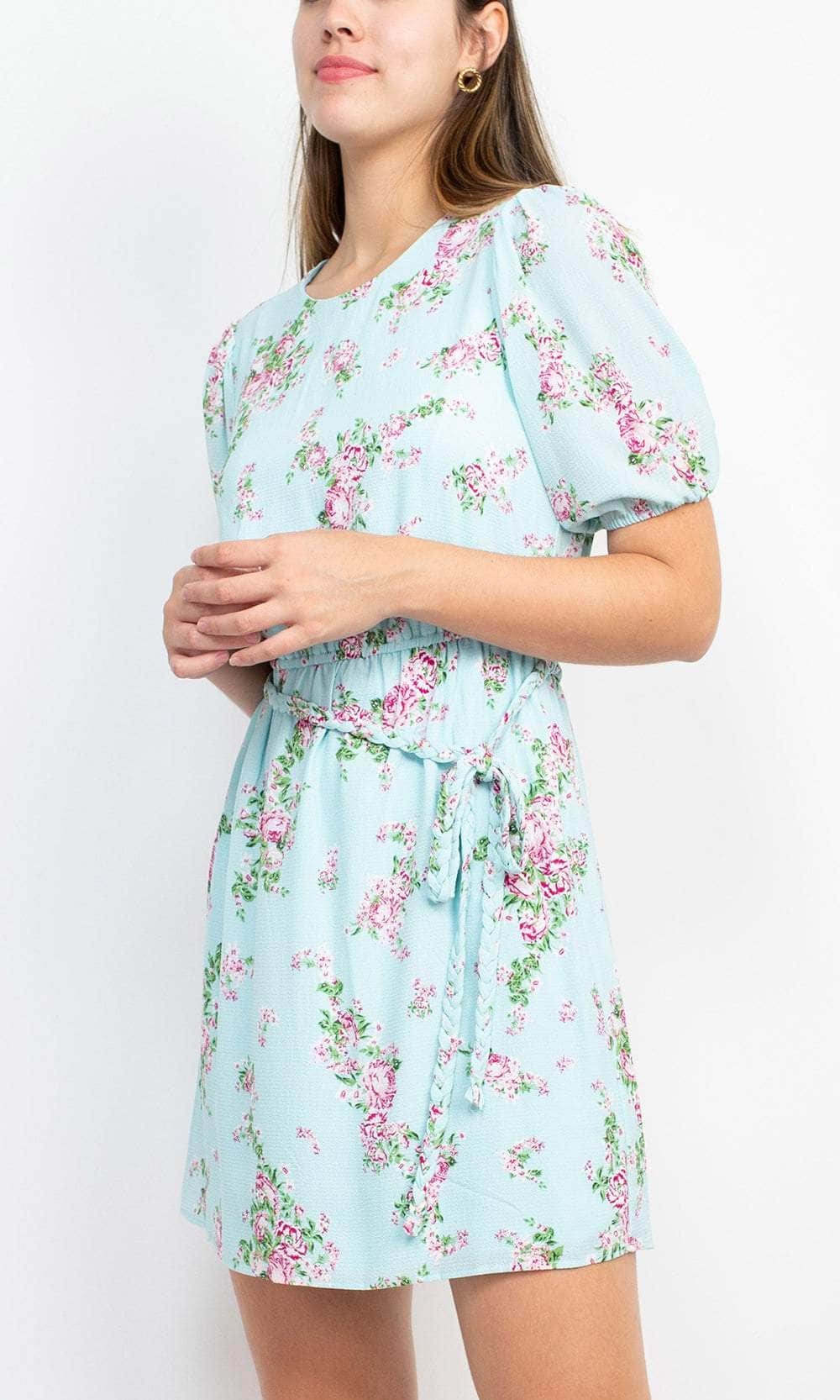 Sage Collective ST03D15 - Short Sleeve Jewel Neck Cocktail Dress Cocktail Dresses