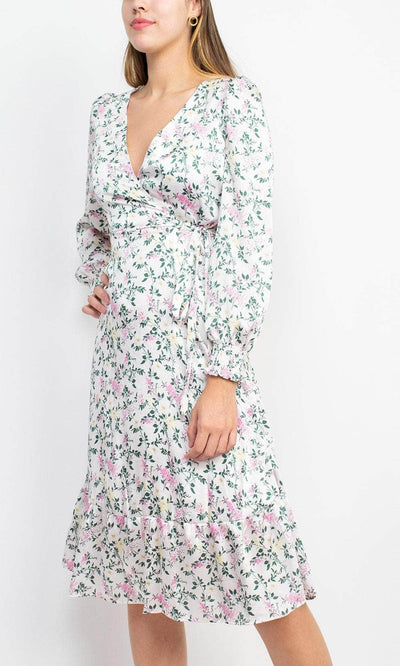 Sage Collective SU07D06 - Floral A-Line Long Dress Cocktail Dresses