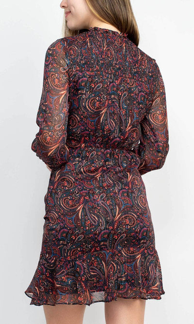 Sage Collective SU07D15 - Paisley Print Short Dress Cocktail Dresses