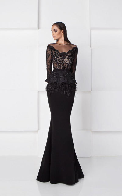Saiid Kobeisy - 2790 Scalloped Trumpet Gown - 1 pc Green in size 8 Available CCSALE 8 / Green