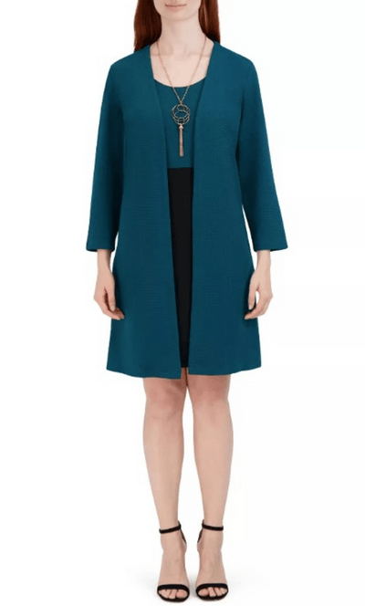 Sandra Darren 75869 - Two-Piece Formal Midi Dress Special Occasion Dress XS / Mallard Black