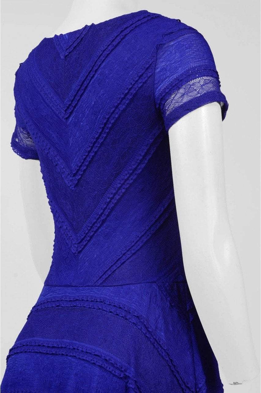 Sangria - DXGUBEB Lace V-neck A-line Dress in Blue
