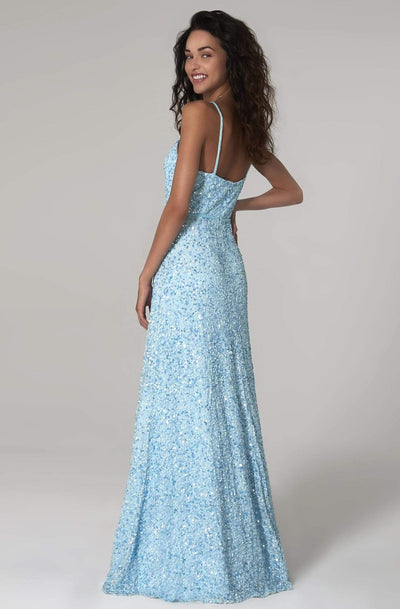 SCALA - 60109 Embellished V-neck A-line Dress Prom Dresses