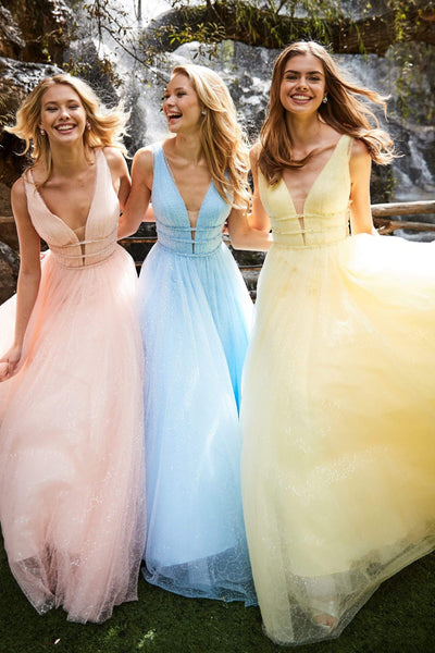 Sherri Hill - 51676 Sequin-Beaded Glitter A Line Dress Prom Dresses 00 / Blush