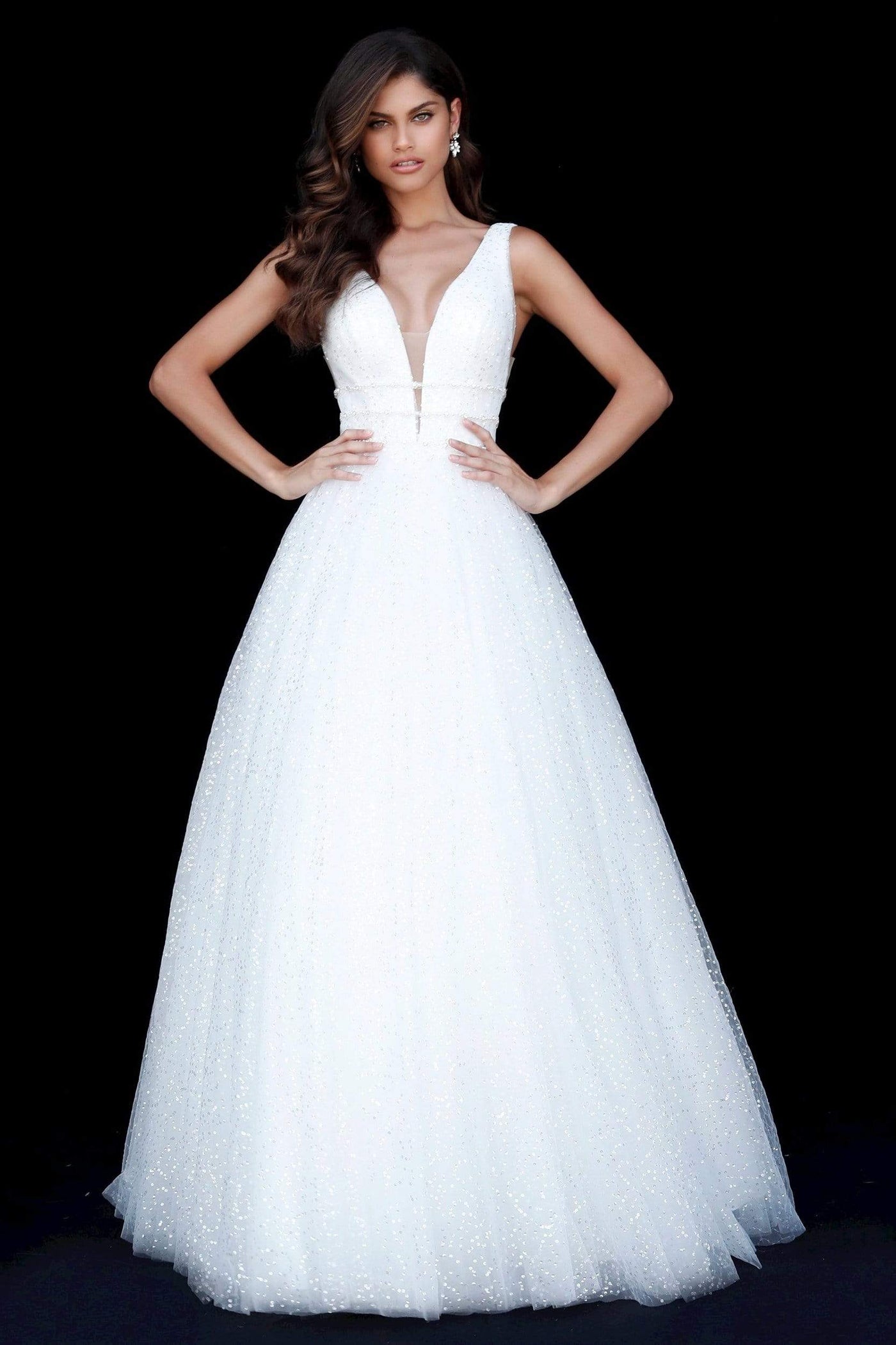 Sherri Hill - 51676 Sequin-Beaded Glitter A Line Dress Prom Dresses