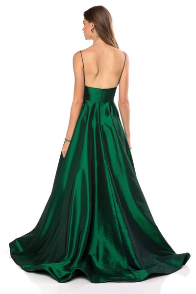 Sherri Hill - 51822 Plunging Empire Taffeta A Line Dress Special Occasion Dress