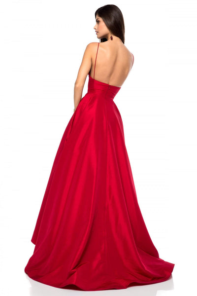 Sherri Hill - 51822 Plunging Empire Taffeta A Line Dress Special Occasion Dress