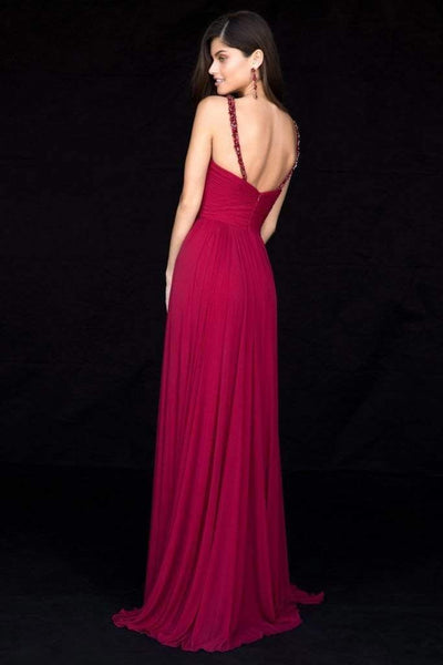 Sherri Hill - 51933 Beaded V-Neck Chiffon A-Line Dress Prom Dresses