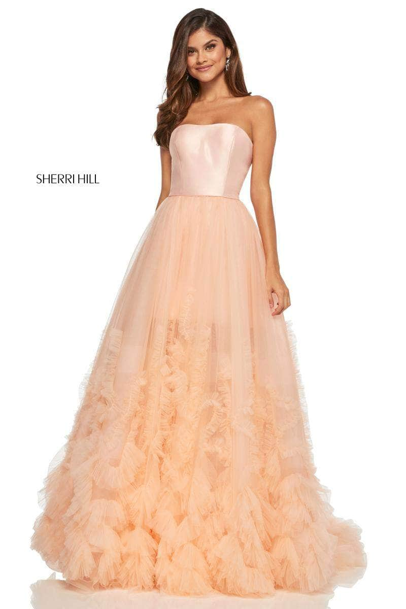 Sherri Hill 52693 - Strapless Tulle Ballgown Special Occasion Dress 6 