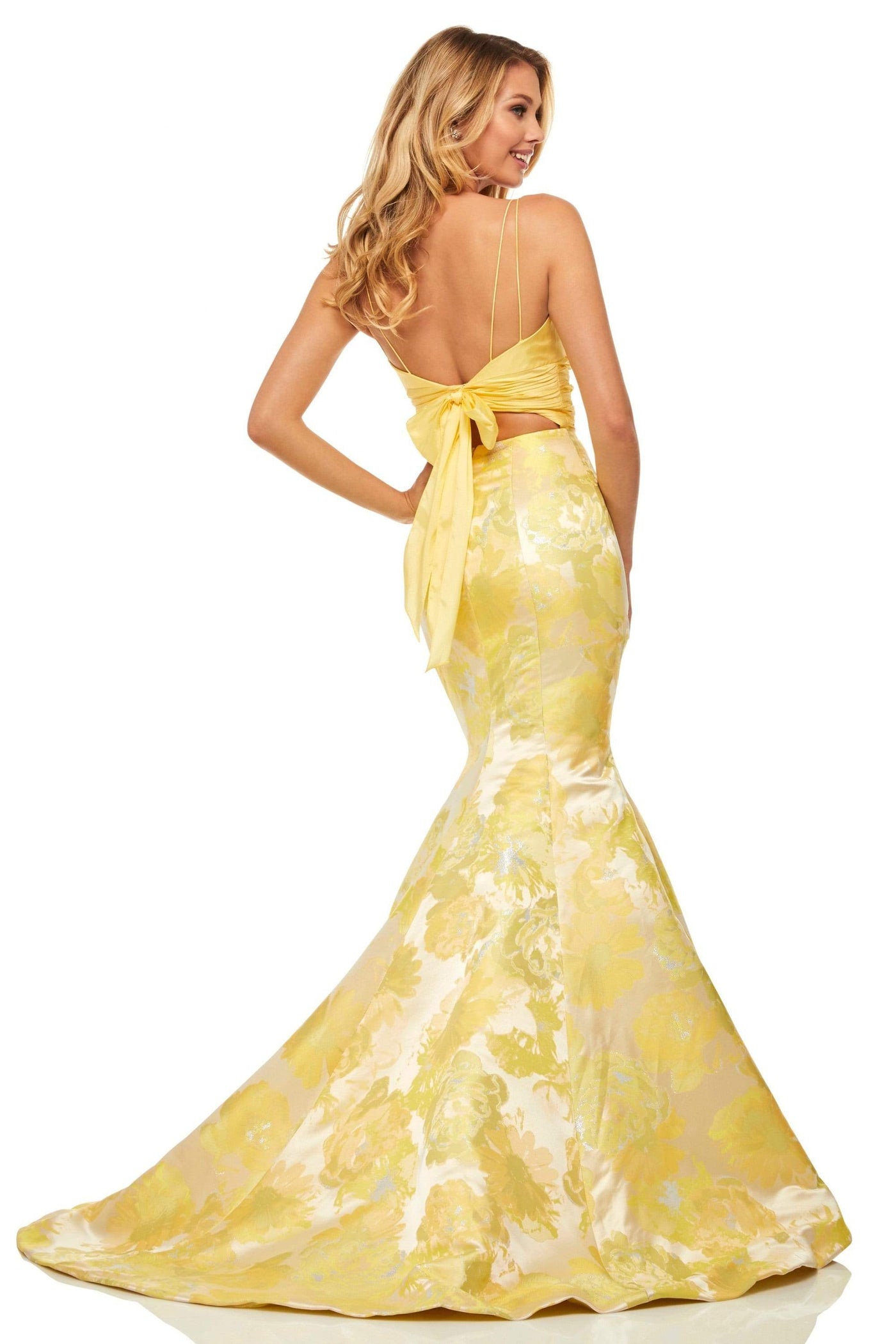 Sherri Hill - 52927 Mermaid Long Yellow Dress Prom Dresses