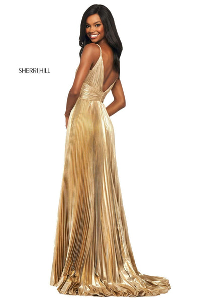 Sherri Hill - 53737 V-Neck Long A-Line Dress Prom Dresses