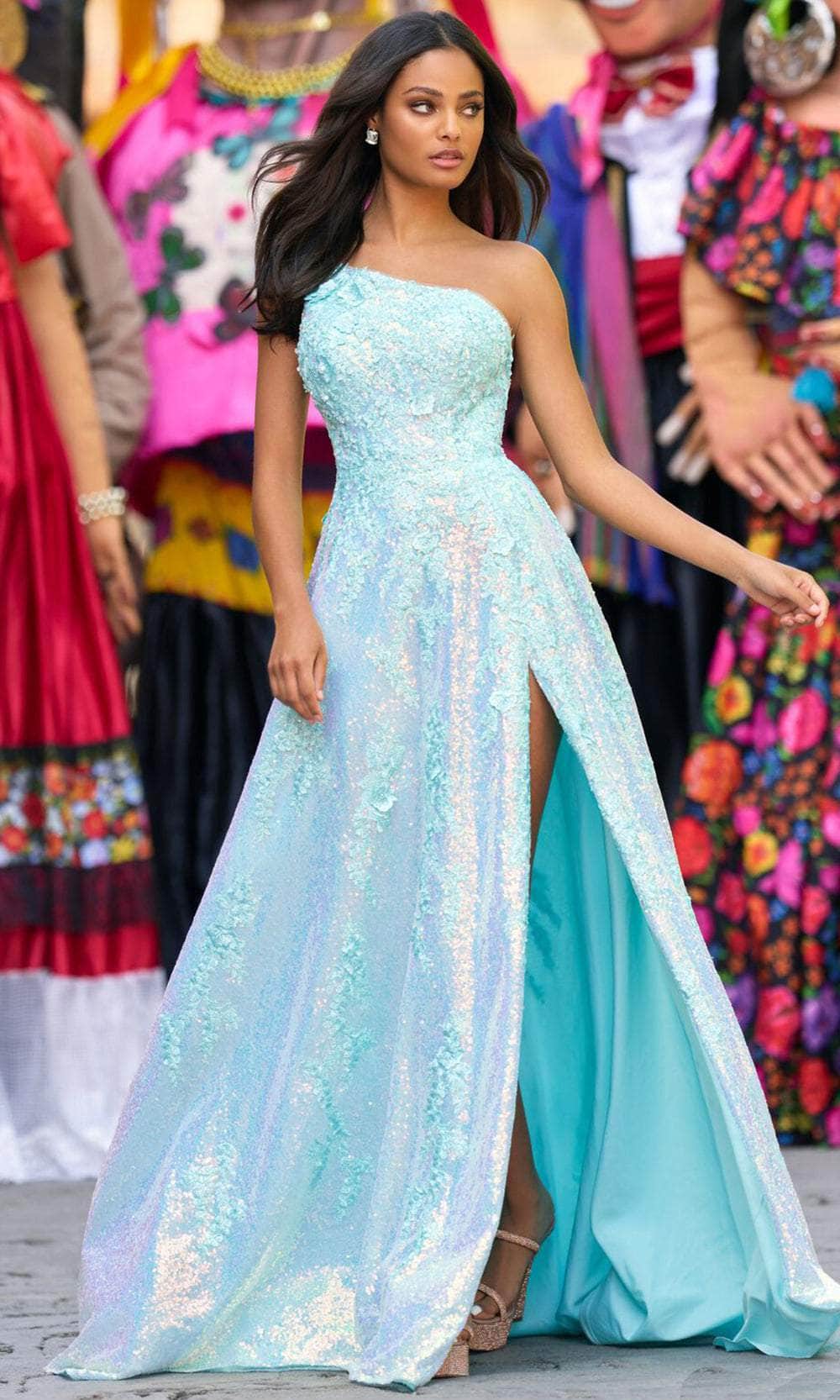 Sherri Hill 55342 - One Sleeve A-Line Prom Gown Prom Gown