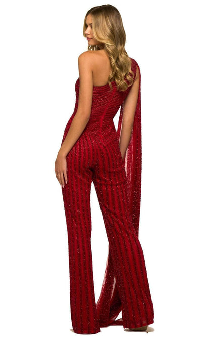 Sherri Hill 55364 - One Shoulder Beaded Jumpsuit Special Occasion Dress