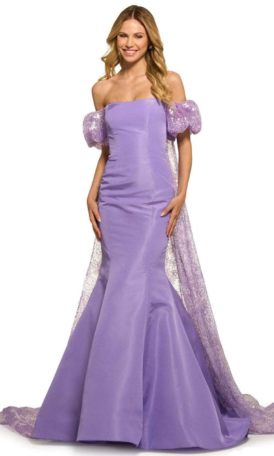 Sherri Hill 55509 - Detachable Cape Strapless Mermaid Gown Special Occasion Dress
