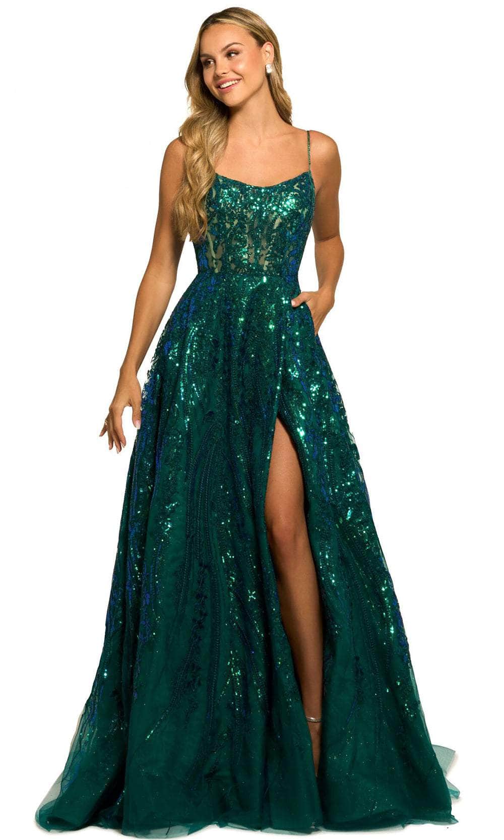 Sherri Hill 55521 - Sequined A-Line Prom Dress Special Occasion Dress