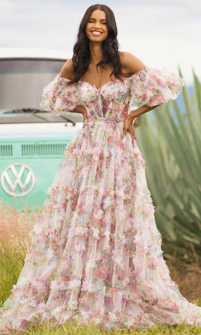 Sherri Hill 55541 - Sweetheart Floral Print Prom Gown Prom Gown