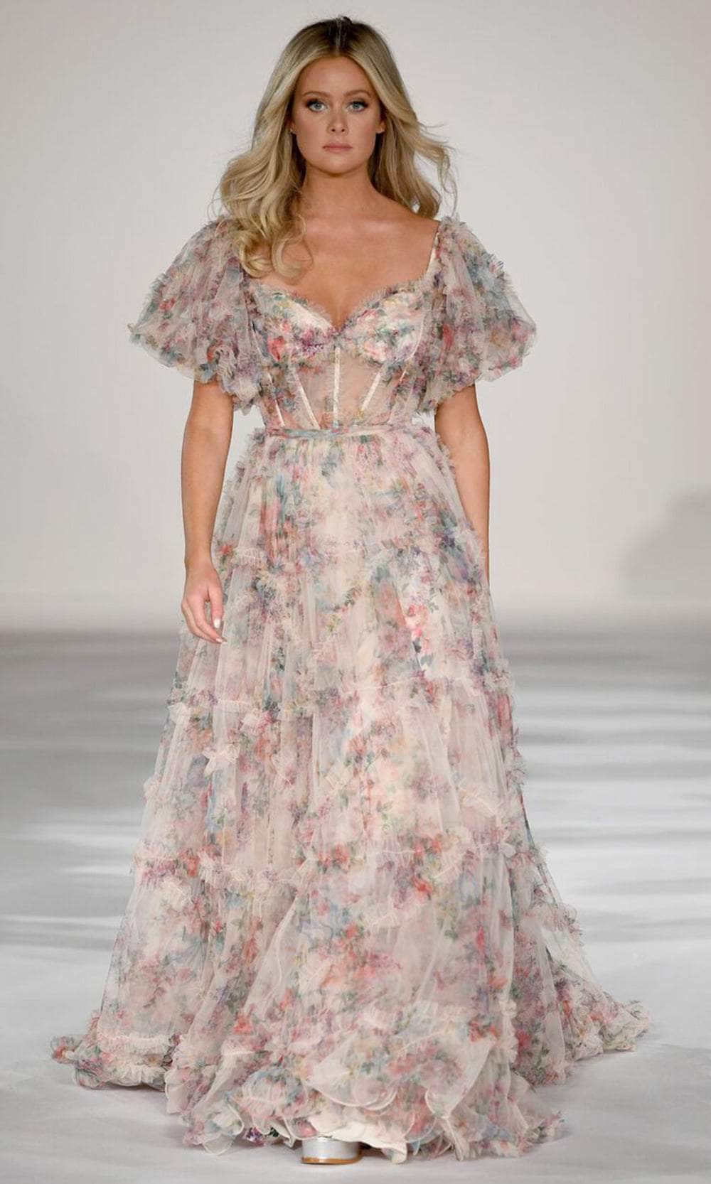 Sherri Hill 55541 - Sweetheart Floral Print Prom Gown Prom Gown