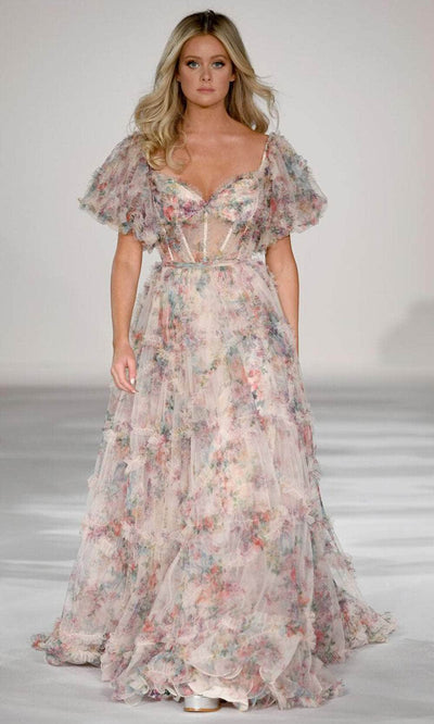Sherri Hill 55541 - Sweetheart Floral Print Prom Gown Prom Gown