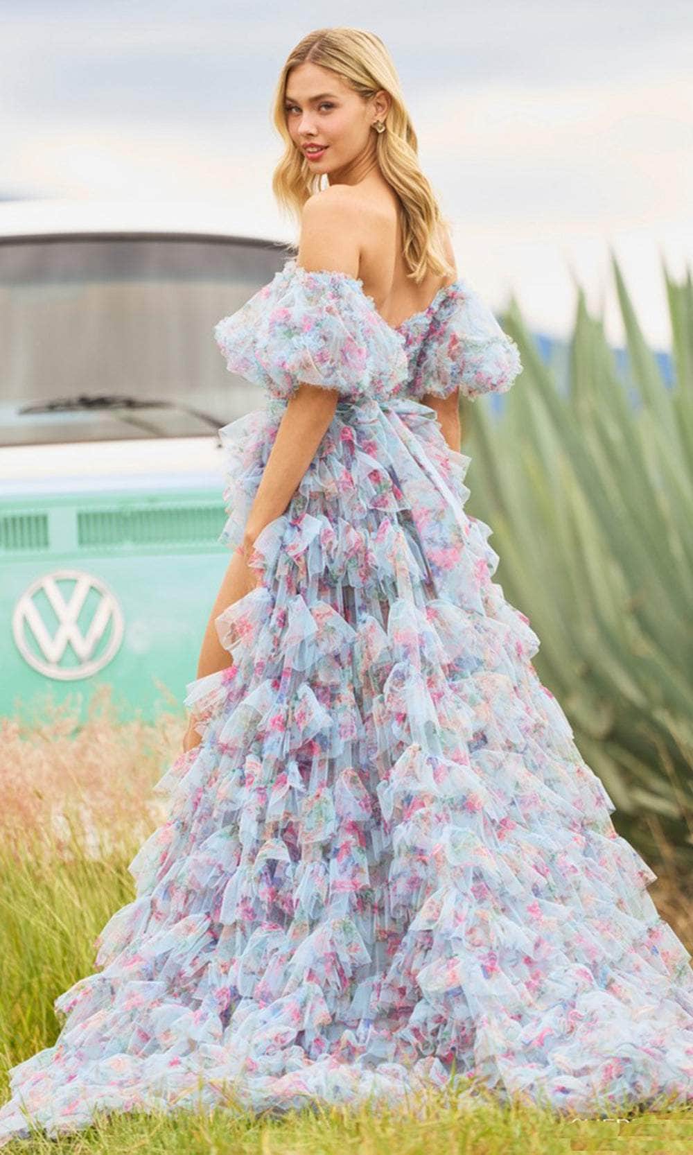 Sherri Hill 55618 - Long Tulle A line Dress Sherri Hill 55618 - Long Tulle A line Dress