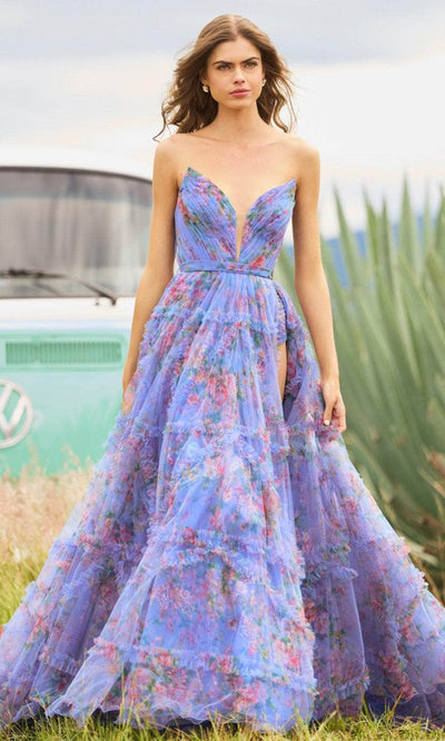 Sherri Hill 55620 - Strapless Corset Body Suit Gown Evening Dresses