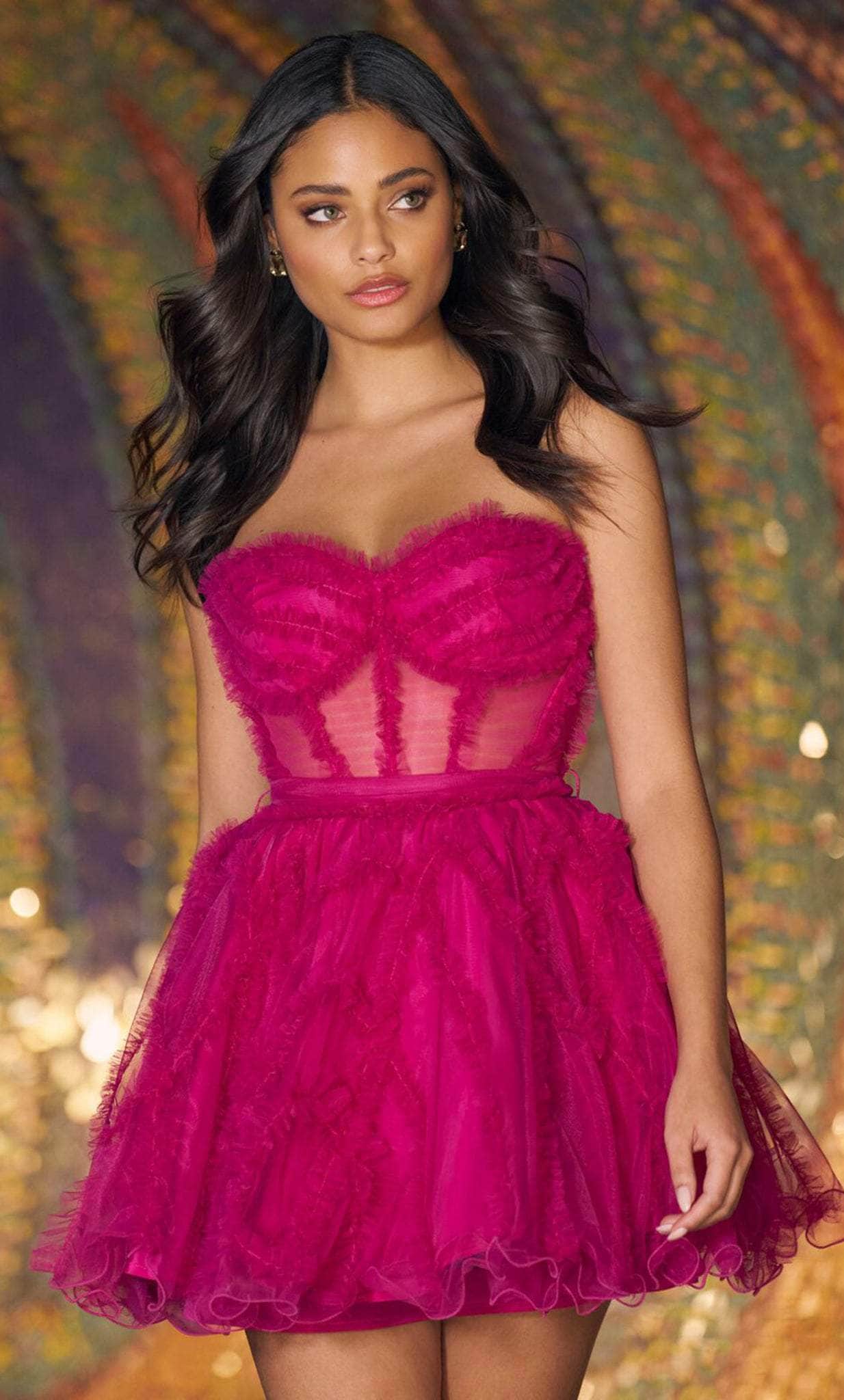 Sherri Hill 55737 - Ruffled Strapless Cocktail Dress Cocktail Dresses